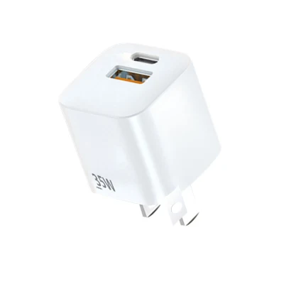 Pd 35W GaN Fast Phone Charger Type-C and USB a Dual Port Wall Charger