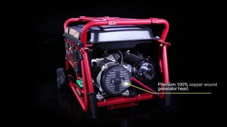 Powerful (PG8000CR/E) Cradle-Style 6.5kw Petrol Portable Generator with Handle and Wheels